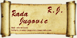 Rada Jugović vizit kartica